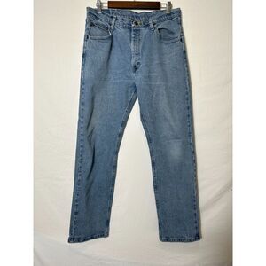 Wrangler Men's Classic Straight Leg Stretch Dad Blue Jeans Size 34x32